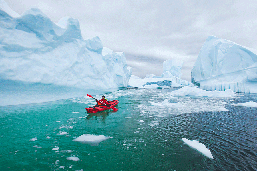 Antarctic kayak