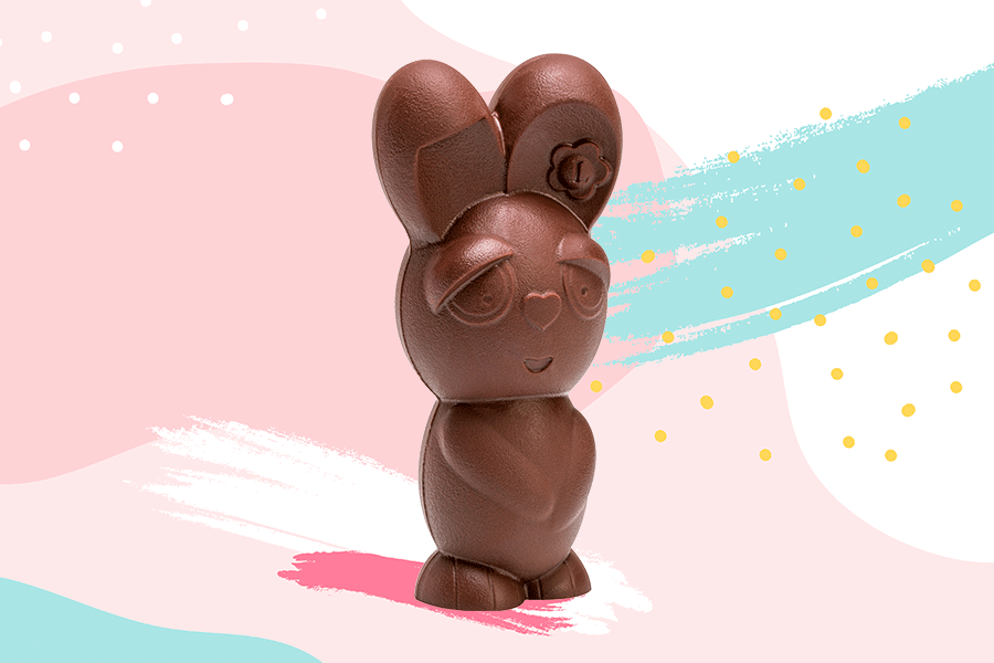 Ladurée chocolate Easter bunny filled with Easter treats