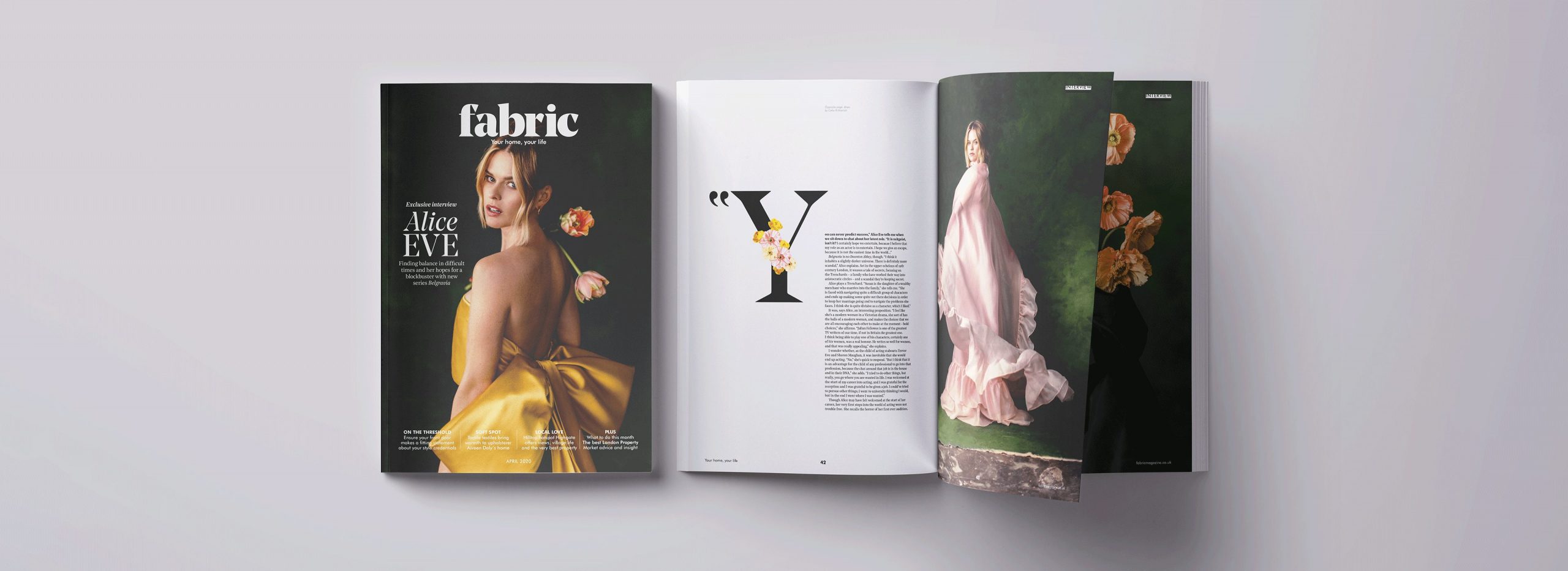 Alice Eve Fabric Magazine April 2020 Exclusive Interview