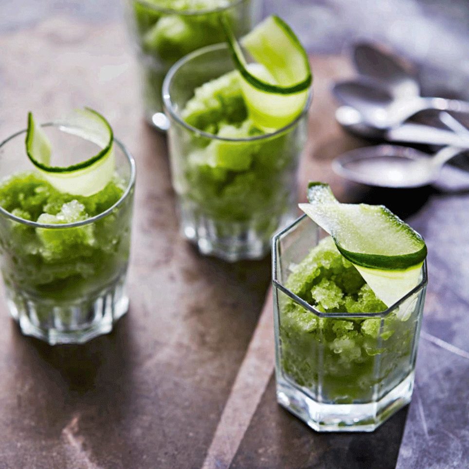 Recipe Elderflower, Cucumber and Gin Granita Fabric Magazine