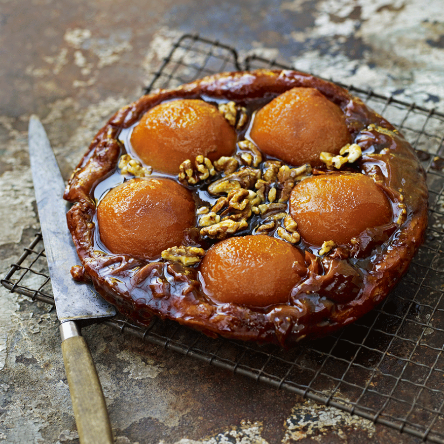 Pear and Walnut Upside-Down Tart