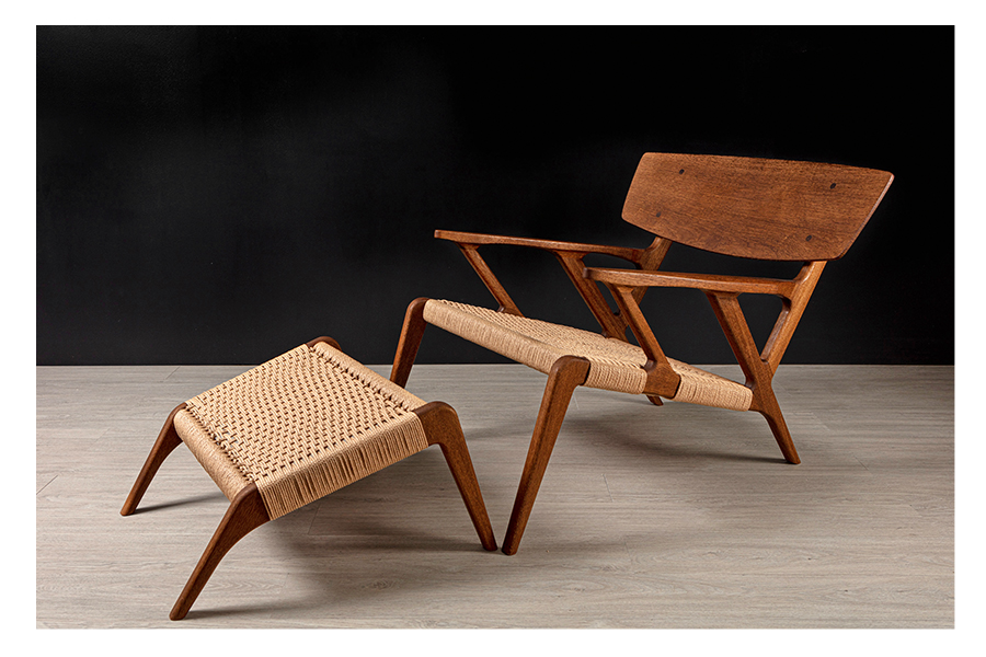 Ian Burnell’s Spitfire Chair and foot stool
