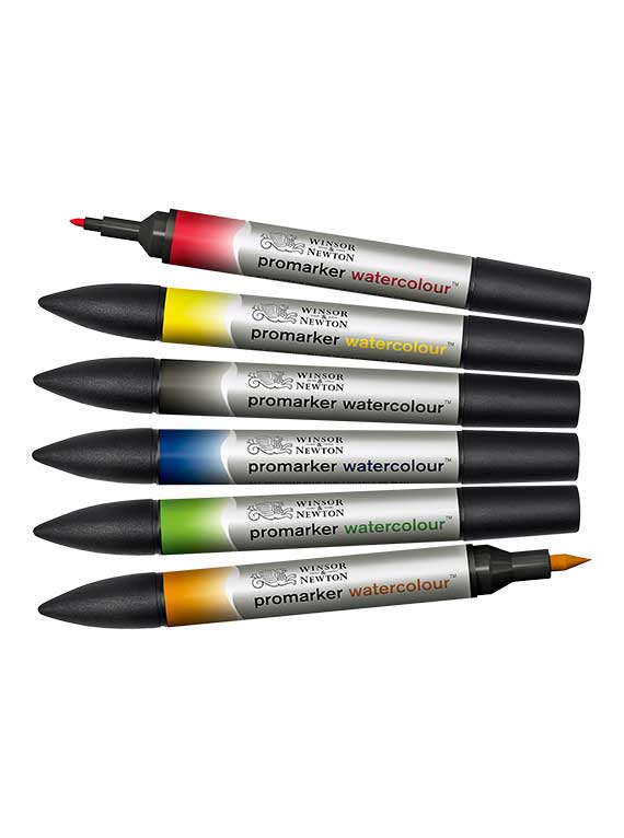 Winsor & Newton Promarker WATERCOLOUR markers, set of 6, £26