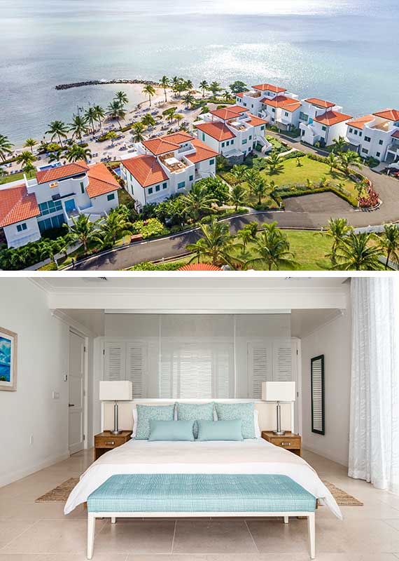 St Lucia Windjammer Landing Aerial View and Bedroom