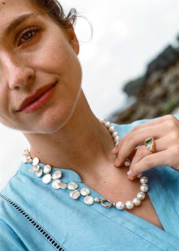Minka Jewels Atlantis: white keshi pearl necklace, £1,500