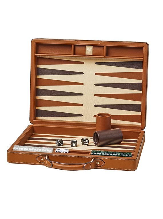 Aspinal raffia backgammon set, £895