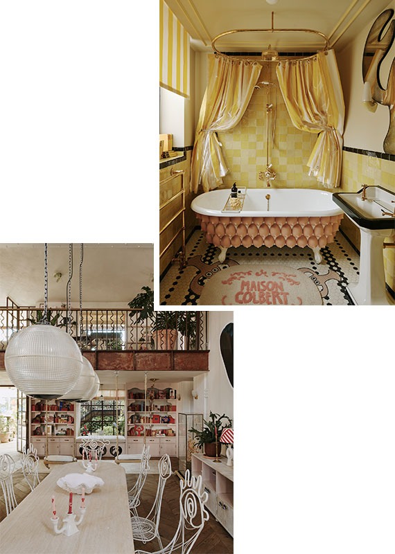 At Home WIth Charlotte Colbert Bathroom and Dining