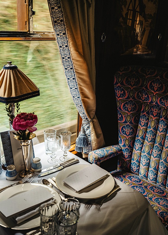 Belmond British Pullman luxury train travel interiors