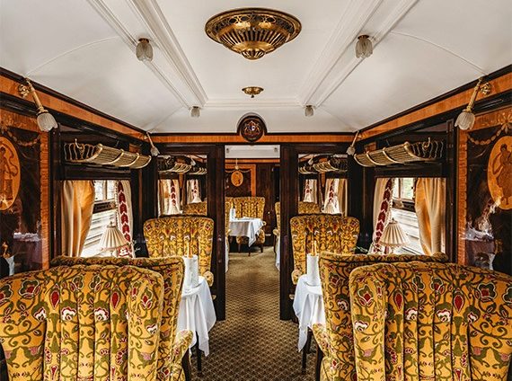 Belmond British Pullman luxury train travel carriage interiors