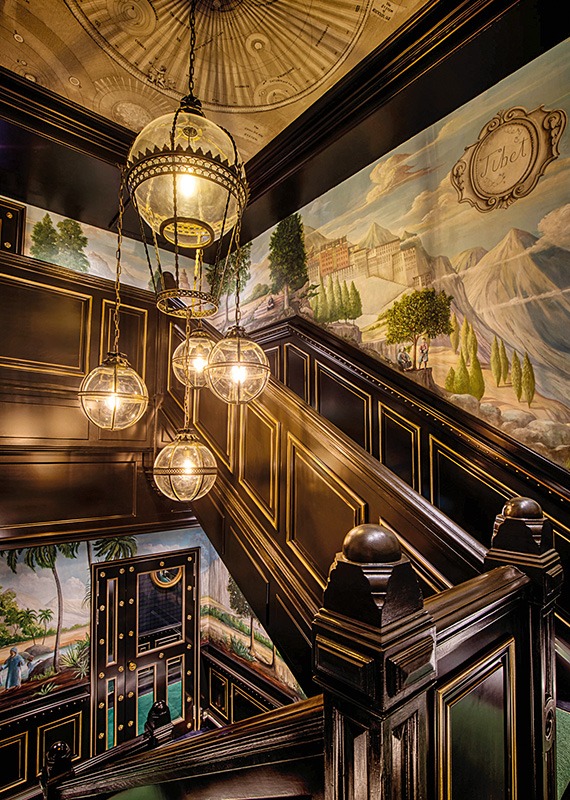 100 Princes Street Edinburgh Scotland The hand-painted mural by Croxford and Saunders