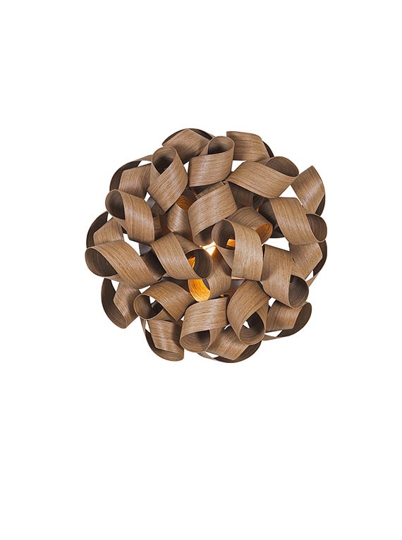 Tom Raffield Shoal wall light in walnut, £445