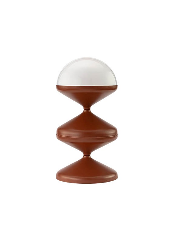 Brandon table lamp, opaque and rust red, £99