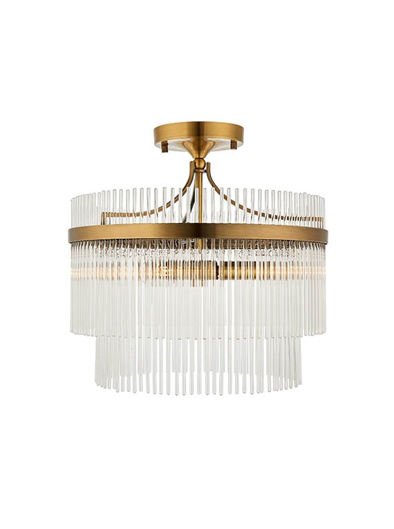Chez Leontine 3 bulb ceiling light