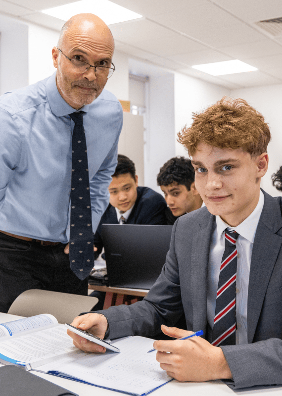 Wetherby senior school pupil and teacher