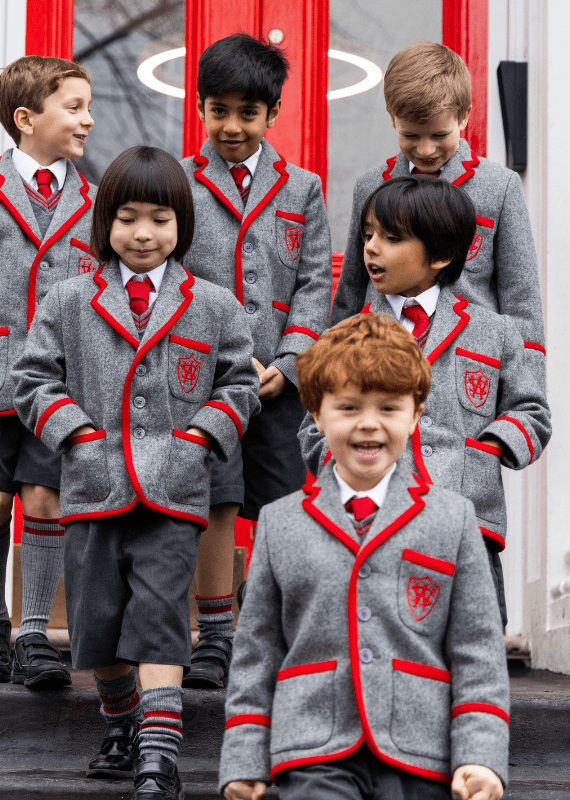 Wetherby Prep boys on steps